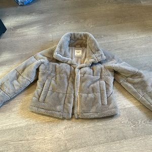 Abercrombie and fitch grey mini puffer coat size medium